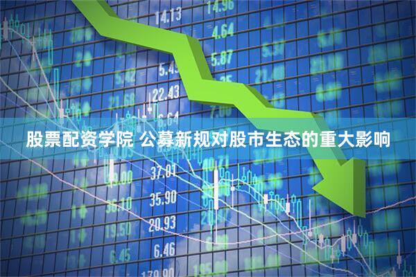 股票配资学院 公募新规对股市生态的重大影响
